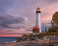 Load image into Gallery viewer, paint by numbers | Sea Lighthouse | intermediate landscapes new arrivals | FiguredArt