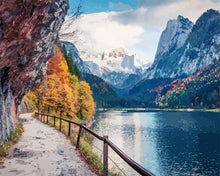 Load image into Gallery viewer, paint by numbers | Near the Mountains | advanced landscapes mountains new arrivals | FiguredArt