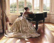 Load image into Gallery viewer, paint by numbers | Ambition of a Young Pianist | intermediate music new arrivals romance | FiguredArt