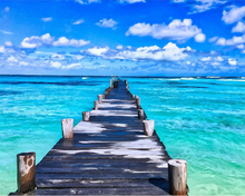 Load image into Gallery viewer, paint by numbers | Pontoon in Paradise Beach | advanced landscapes new arrivals | FiguredArt