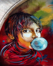 Load image into Gallery viewer, paint by numbers | Bubble Gum | intermediate new arrivals portrait | FiguredArt