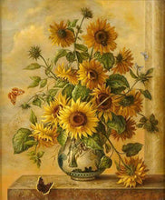 Load image into Gallery viewer, paint by numbers | Large Bouquet of Sunflowers | advanced flowers new arrivals | FiguredArt