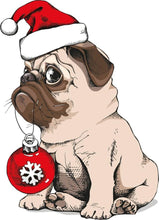 Load image into Gallery viewer, paint by numbers | Dog during Christmas | animals christmas dogs easy new arrivals | FiguredArt