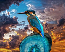Load image into Gallery viewer, paint by numbers | Small Bird with Long Beak | animals birds intermediate new arrivals | FiguredArt