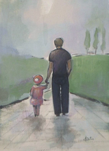 Load image into Gallery viewer, paint by numbers | Father and Daughter | advanced famous paintings new arrivals | FiguredArt