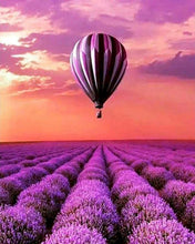 Load image into Gallery viewer, paint by numbers | hot balloon and field of lavender | new arrivals landscapes flowers advanced | FiguredArt