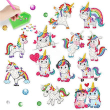 Load image into Gallery viewer, 5D Diamond Painting 12 Unicorn Stickers