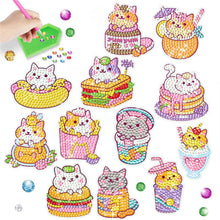 Load image into Gallery viewer, 5D Diamond Painting 12 Sticker Cats