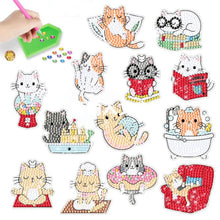 Load image into Gallery viewer, 5D Diamond Painting 13 Sticker Cats