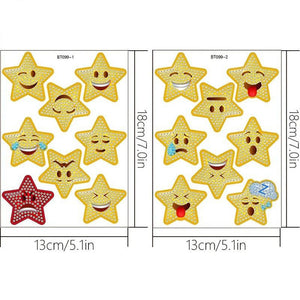 5D Diamond Painting 16 Emoji Star Stickers