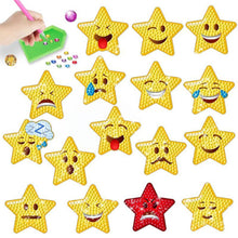 Load image into Gallery viewer, 5D Diamond Painting 16 Emoji Star Stickers
