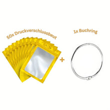 Load image into Gallery viewer, 5D Diamond Painting 50 ziplock bags and 1 book ring in 8 colors
