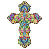 5D Diamond Painting Decorative Pendant Cross Flowers