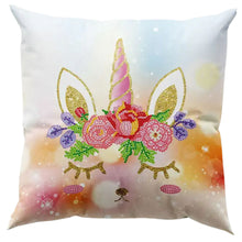 Load image into Gallery viewer, 5D Diamond Painting Pillow Cover 11.8"x11.8" Unicorn