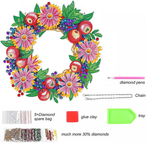 5D Diamond Painting Wreath Double-sided Fruits