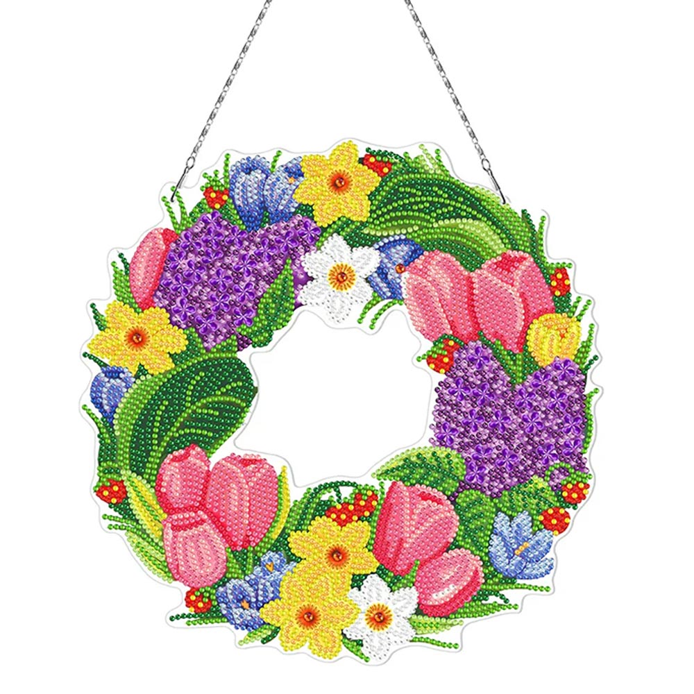 5D Diamond Painting Wreath Double Sided Tulips