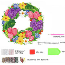 Load image into Gallery viewer, 5D Diamond Painting Wreath Double Sided Tulips
