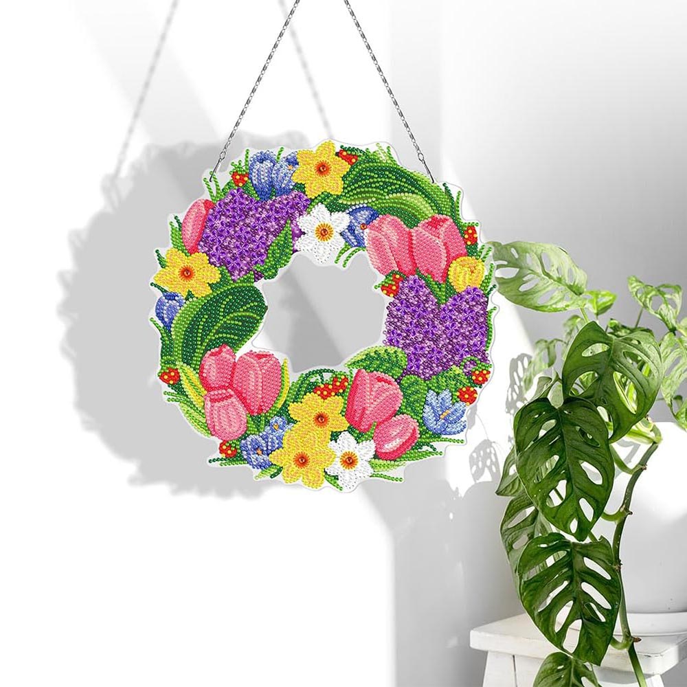 5D Diamond Painting Wreath Double Sided Tulips