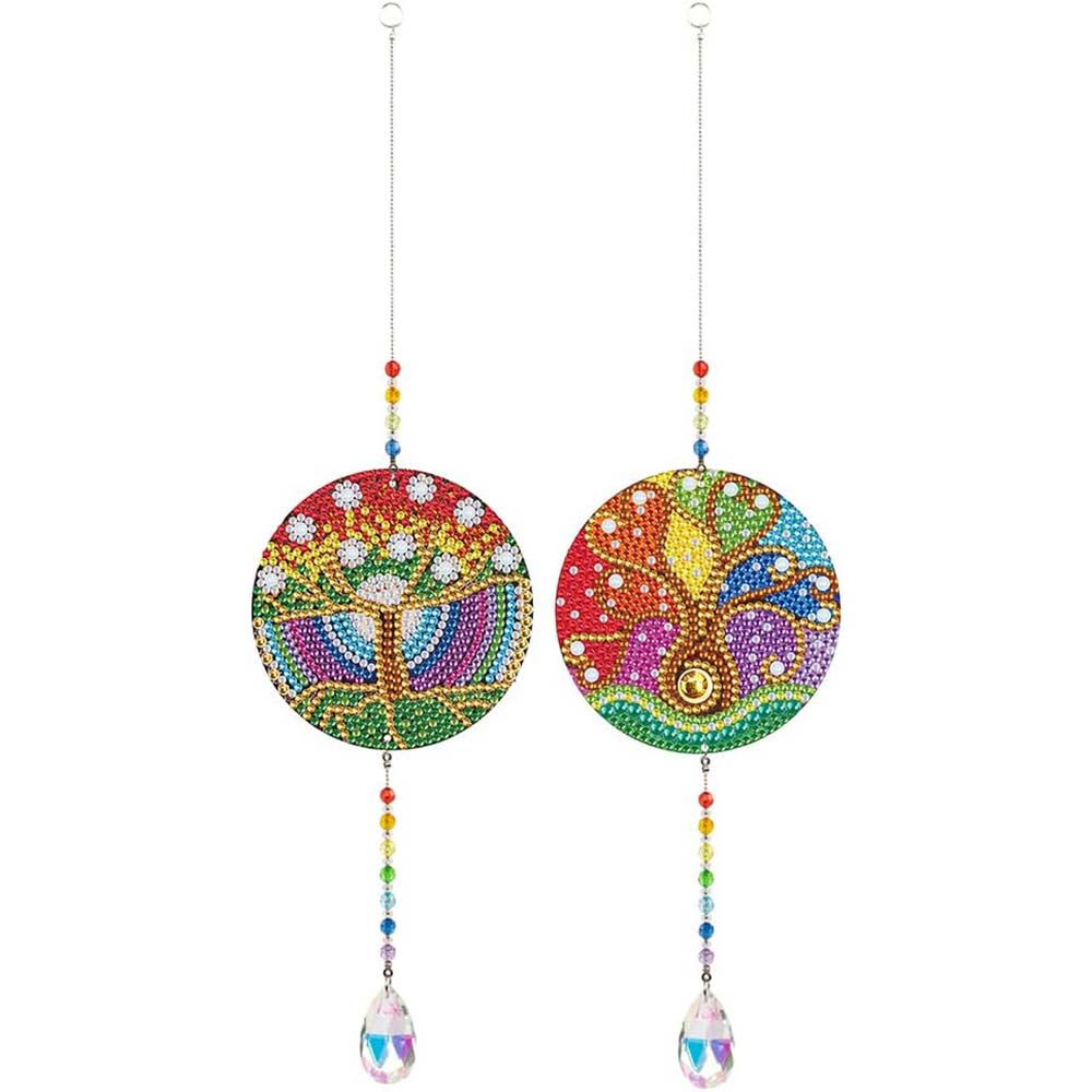 5D Diamond Painting Crystal Wind Chime Tree of Life 2 Pieces
