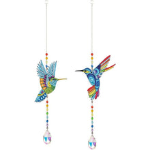 Load image into Gallery viewer, 5D Diamond Painting Crystal Wind Chime Hummingbirds 2 Pieces