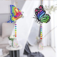 Load image into Gallery viewer, 5D Diamond Painting Crystal Wind Chime Butterflies Set of 2 Pieces