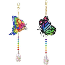 Load image into Gallery viewer, 5D Diamond Painting Crystal Wind Chime Butterflies Set of 2 Pieces