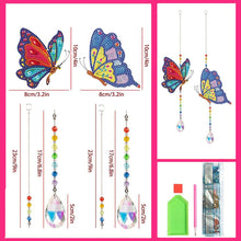 Load image into Gallery viewer, 5D Diamond Art Crystal Wind Chime Butterflies 2 Pieces