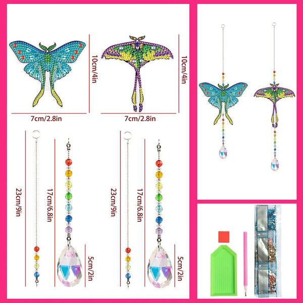 5D Diamond Painting Crystal Wind Chime - Butterflies 2 Pieces