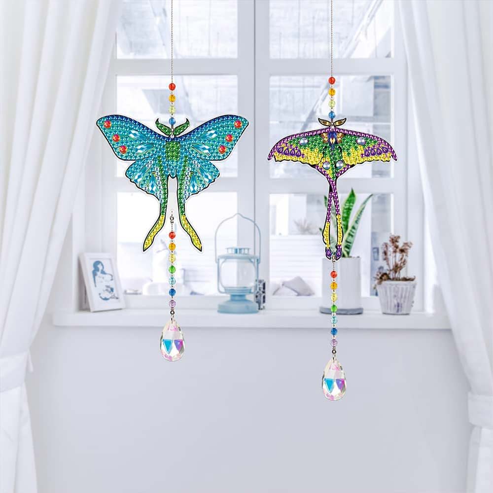 5D Diamond Painting Crystal Wind Chime - Butterflies 2 Pieces