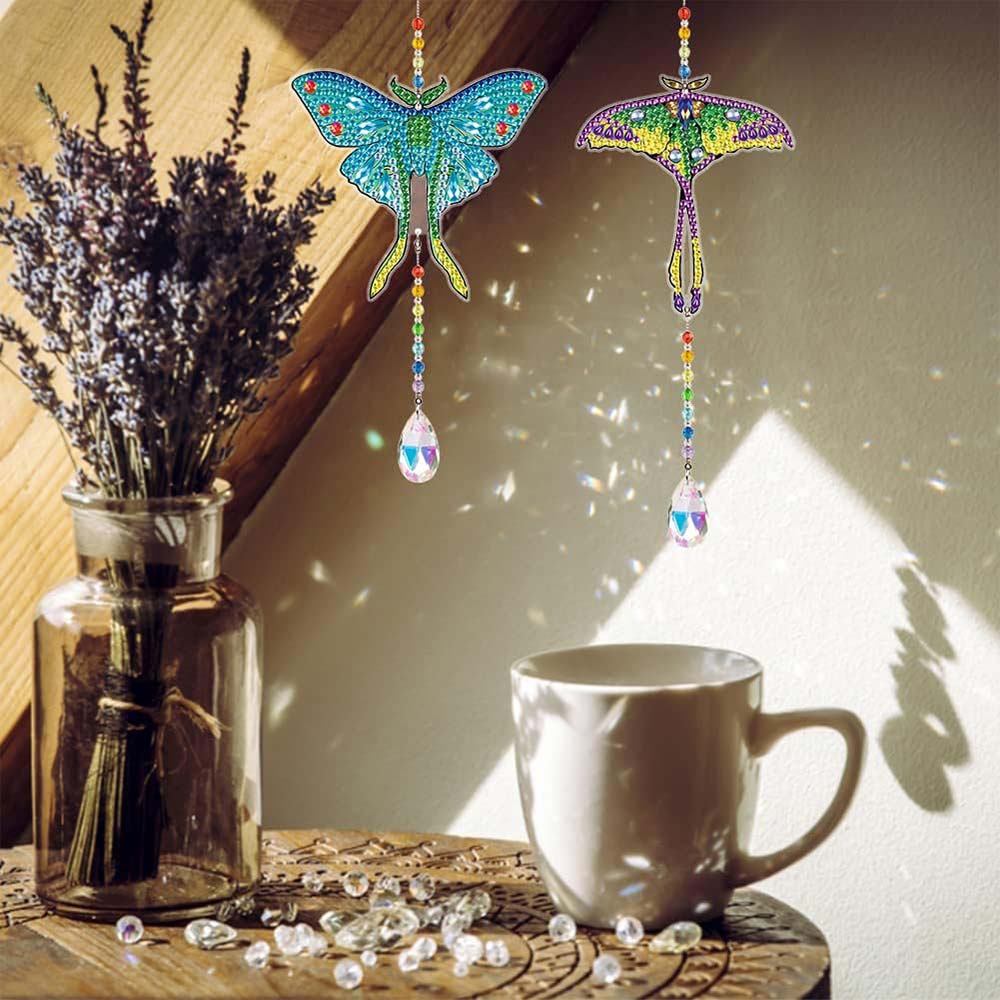 5D Diamond Painting Crystal Wind Chime - Butterflies 2 Pieces