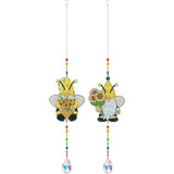 5D Diamond Painting Crystal Wind Chime Sunflower Gnomes 2 Pieces
