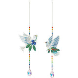 5D Diamond Painting Crystal Wind Chime Doves 2 Pieces