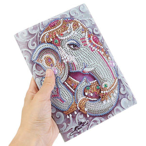 YSCOLOR Diamond Painting Ganesha (30x40cm) | Kit Completo Rotondo, Fai Da Te Indiano