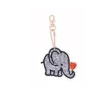 Load image into Gallery viewer, 5D Diamond Painting Keychain Elephants 4 Pieces