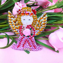 Load image into Gallery viewer, 5D Diamond Painting Keychain Angel 4 Pieces