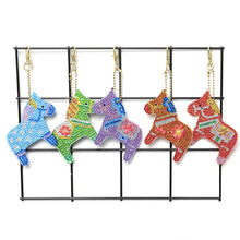 Load image into Gallery viewer, 5D Diamond Painting Keychain Horses