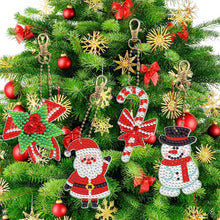 Load image into Gallery viewer, 5D Diamond Painting Keychain Set 1 Christmas 8 Pieces