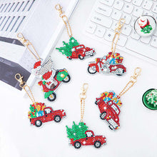 Load image into Gallery viewer, 5D Diamond Painting Keychain Christmas 6 Pieces