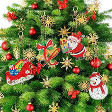 Load image into Gallery viewer, 5D Diamond Painting Keychain Christmas 8 Pieces