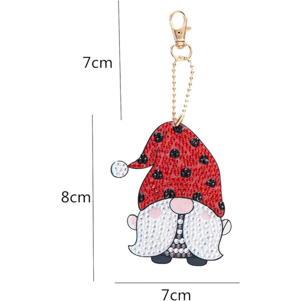 5D Diamond Painting Keychain Gnome