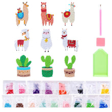 Load image into Gallery viewer, 5D Diamond Painting Sticker Set Llamas