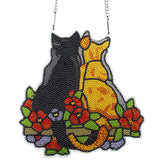 5D Diamond Painting Door Hanger 2 Cats