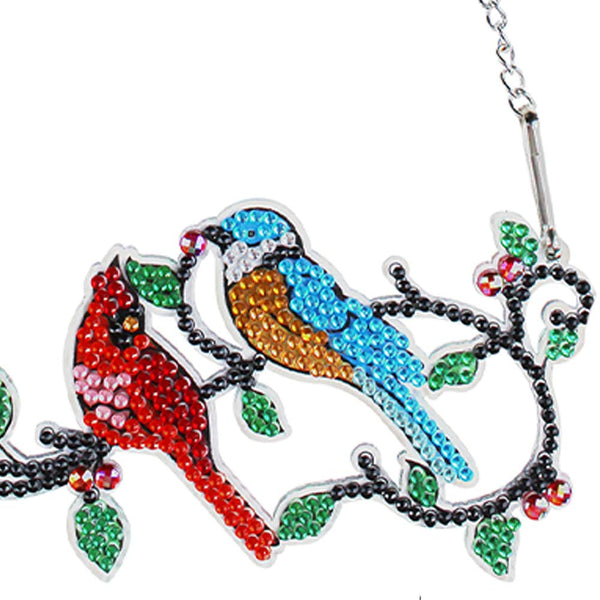 5D Diamond Painting Door Hanger with 2 Birds