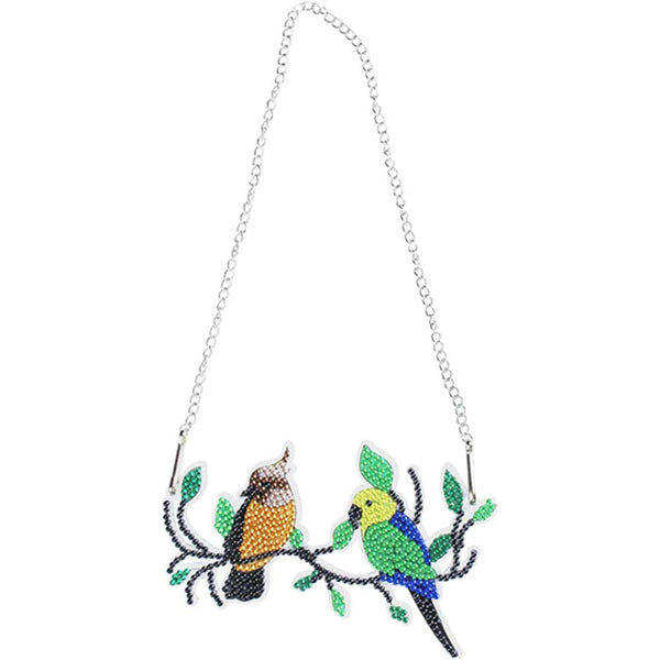 5D Diamond Painting Door Hanger with with 2 Birds