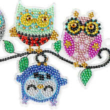 Load image into Gallery viewer, 5D Diamond Painting Door Hanger with 6 Owls