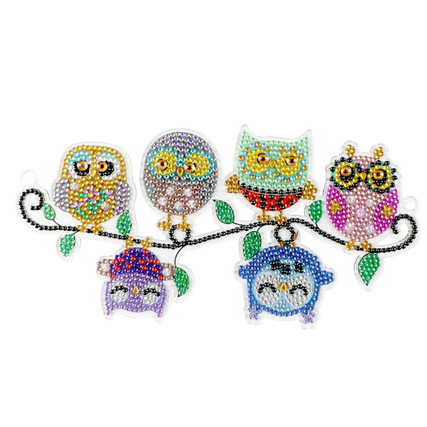 5D Diamond Painting Door Hanger with 6 Owls