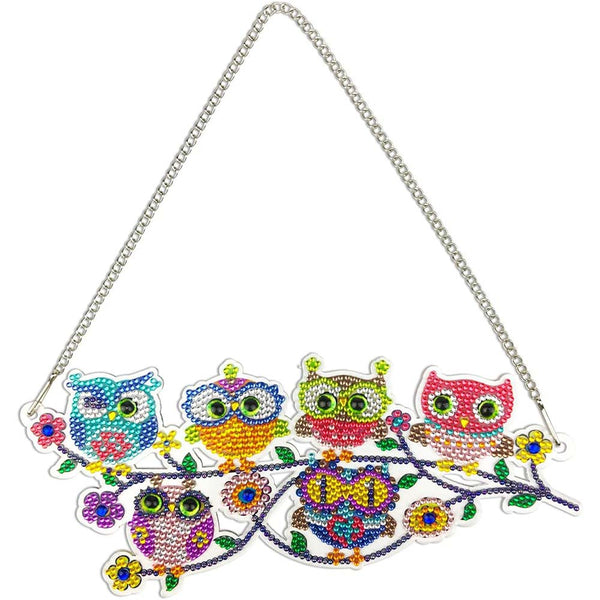 5D Diamond Painting Door Hanger 6 Owls