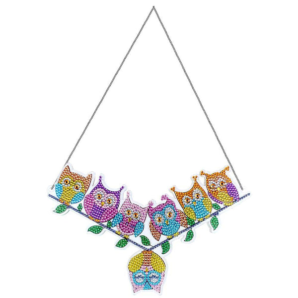 5D Diamond Painting Door Hanger 7 Owls