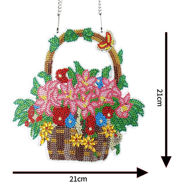 5D Diamond Painting Door Hanger Flower Pot