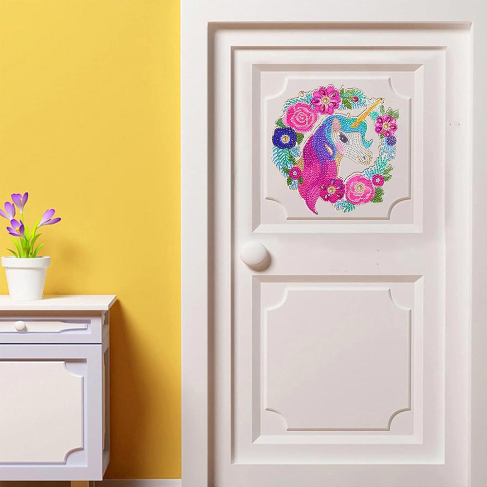 5D Diamond Painting Door Hanger Unicorn